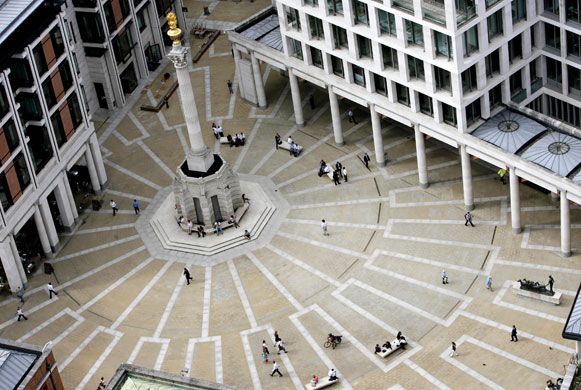 Year in Business: Paternoster Square from the dome of St Paul's Cathedral
