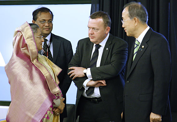 Copenhagen dairy: COP15    Sheikha Hassina Wajed, Ban Ki-moon, Lars Lokke Rasmussen