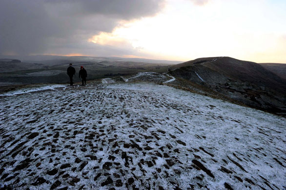 Winter weather: Winter weather on Mam Tor