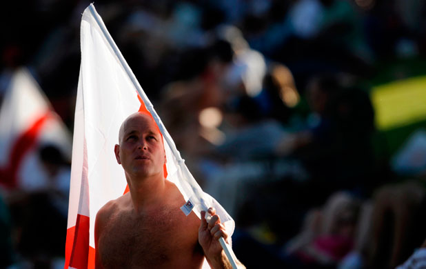 Cricket: A fan of England's cricket team
