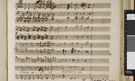 Handel's original draft score of the Messiah