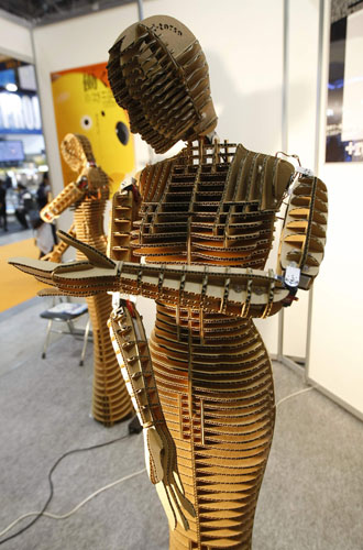 Robot Exhibition: cardboard robot at international robot exhibition 2009 in Tokyo