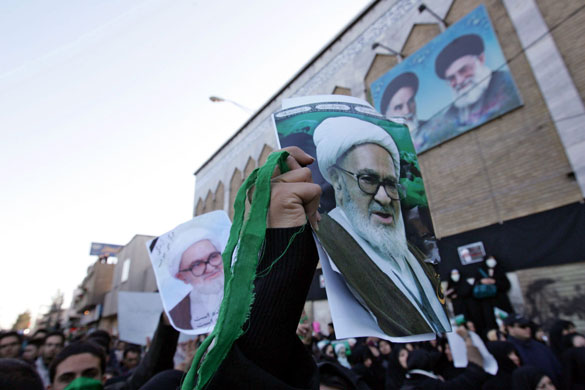 Montazeri funeral iran: Grand Ayatollah Hossein- Ali Montazeri funeral