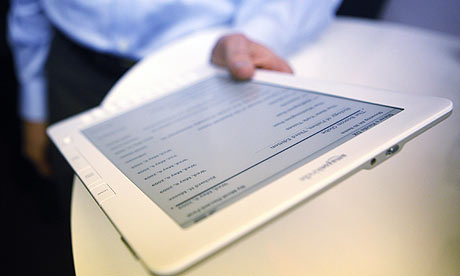 A Kindle DX ebook reader