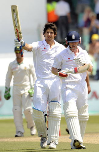 South Africa v England:  Alastair Cook and Paul Collingwood : Cricket second Test match, Durban