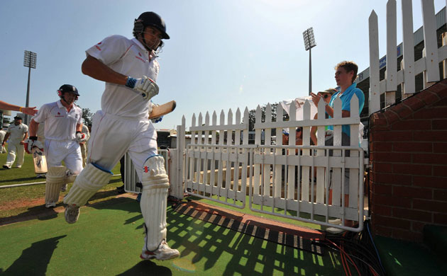 South Africa v England: Alastair Cook and Paul Collingwood  Cricket second Test match, Durban