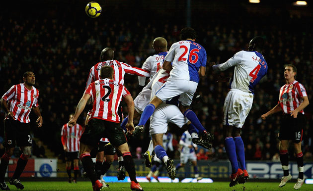 Premier League:  El Hadji Diouf (C) of Blackburn