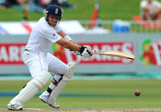 South Africa v England : England's Ian Bell plays a cut shot 
