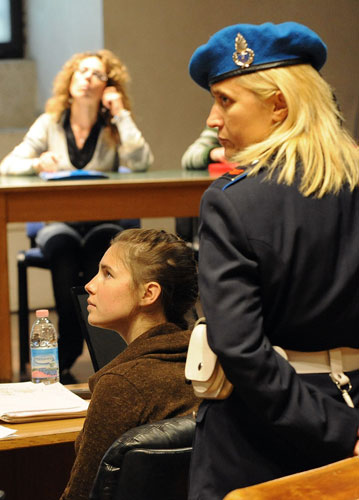 Meredith Kercher trial: 2 December 2009: Amanda Knox attends the Meredith Kercher trial