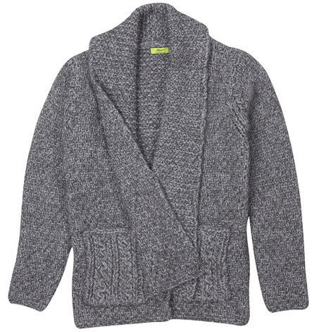 Key trends: grey: Shawl collar cardigan