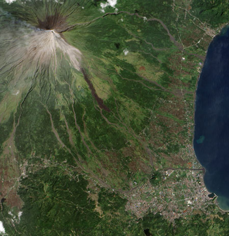 Satellite eye on Earth:  Mayon Volcano in the Philippines