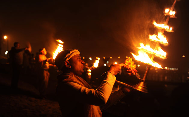 24 hours: Magh Mela  festival in Allahabad , India 