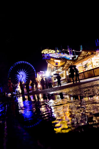 Winter Wonderland: mbers of the public walk past stalls at Winter Wonderland 