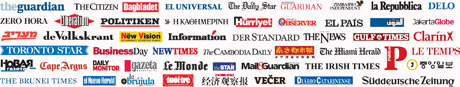 Mastheads of newspapers participating in the 7th December climate change editorial
