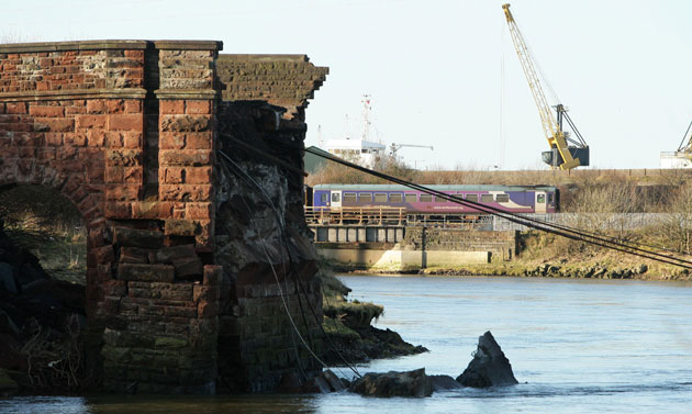 Workington: Workington Bridge which collapsed during the floods