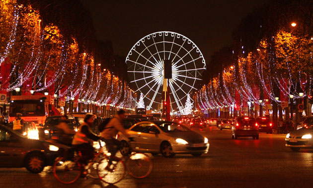 Christmas decorations: The Champs Elysees in Paris