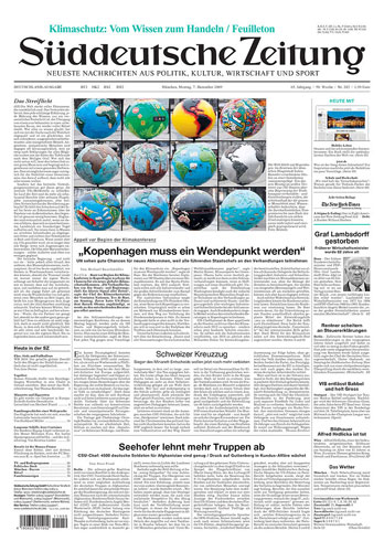 Climate change papers: Süddeutsche Zeitung, Germany