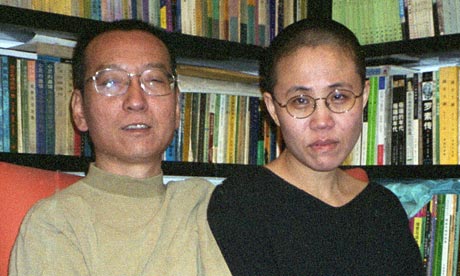 Chinese dissident Liu Xiaobo, left, and his wife Liu Xia in Beijing in 2002.