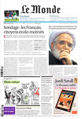 Climate change papers: Le Monde