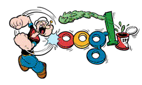 doodle for google. Google doodle featuring Popeye