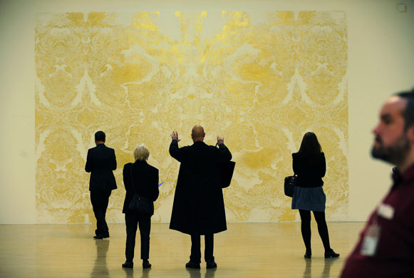 Wright wins Turner: gold leaf artwork by artist Richard Wright