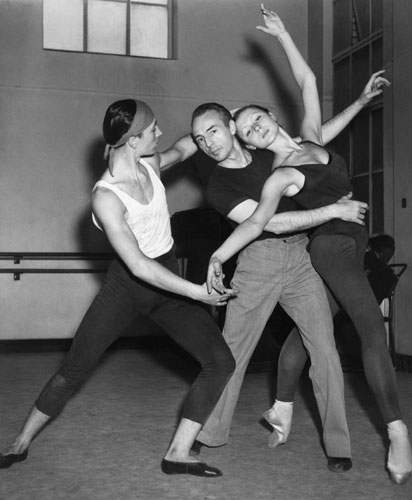 Ballets Russes: George Balanchine shows David Blair a ballet position
