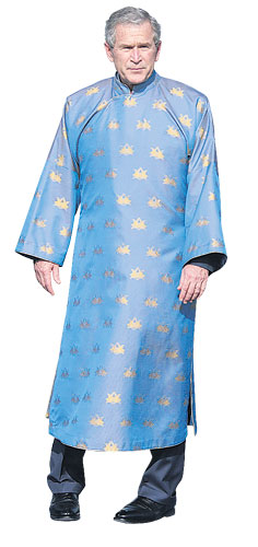 Lost in the noughties: US President George W. Bush