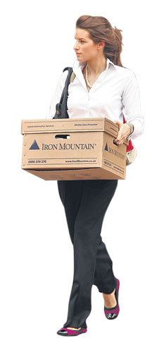 Lost in the noughties: Lehman Brothers employees leaving Canary Wharf