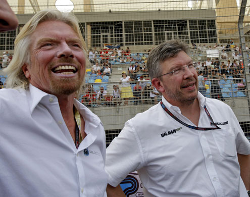 Year in Business: May: Richard Branson, left, and Ross Brawn at the Bahrain Formula One Grand Prix