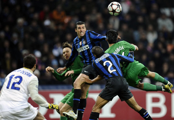 Wednesday Champ League: Rubin Kazan's Christian Noboa and Inter Milan's Ivan Ramiro Bordoba