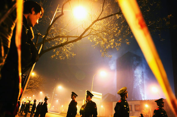 Beijing fire: Beijing hotel fire