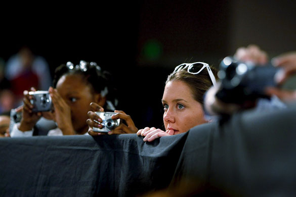 11 February 2009: Fort Myers, US: People attend a Town Hall Meeting with Barack Obama