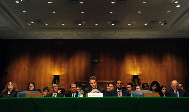 11 February 2009: Washington DC: Tim Geithner testifies before the Senate Banking Committee