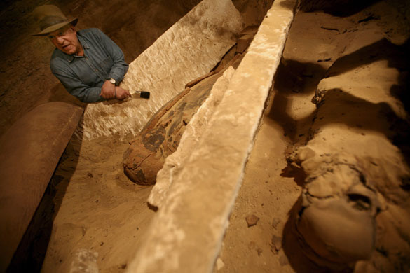 Mummies found in Egypt: 30 Mummies have been found in Saqqara necropolis, south of Cairo, Egypt