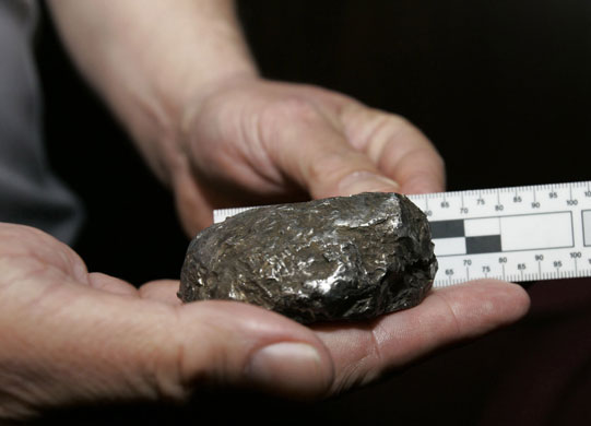 Space debris: A mysterious metallic object that crashed into a New Jersey family's home.