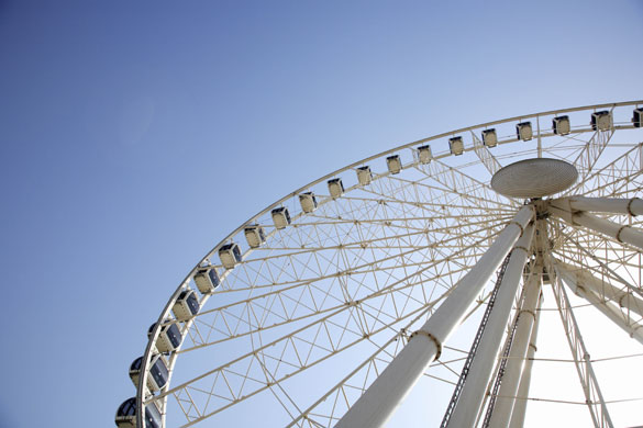 Big wheels : Great Dubai Wheel in Dubai, United Arab Emirates. 