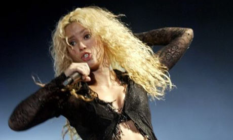 shakira on stage. Shakira on stage