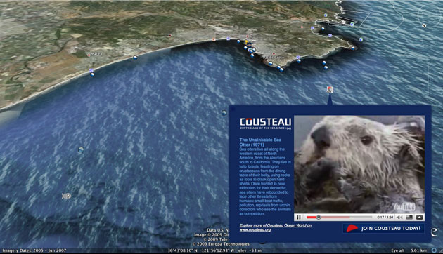 Gallery Google earth: Monterey, with Cousteau layer