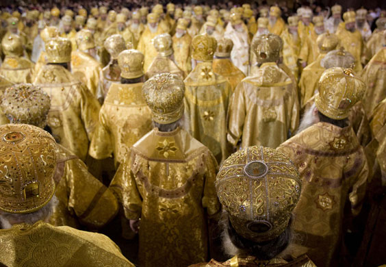 Gallery 24 hours in pictures: Clergy attend the ceremony of crowning Patriarch Kirill in Moscow