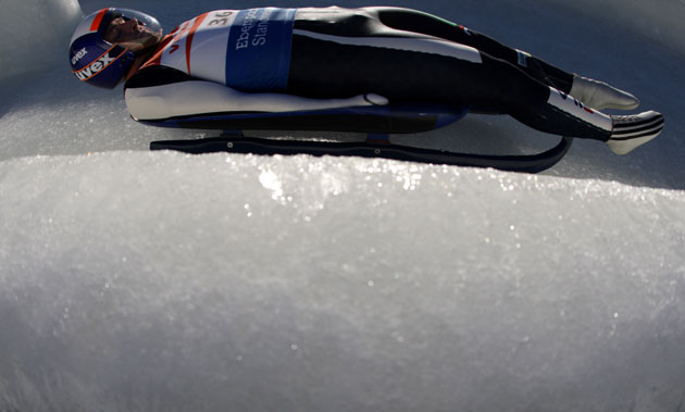 24 Sport: Reinhold Rainer lies back and enjoys the ride.