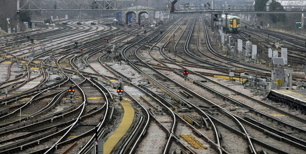 20 February 2009: London, UK: Clapham Junction station