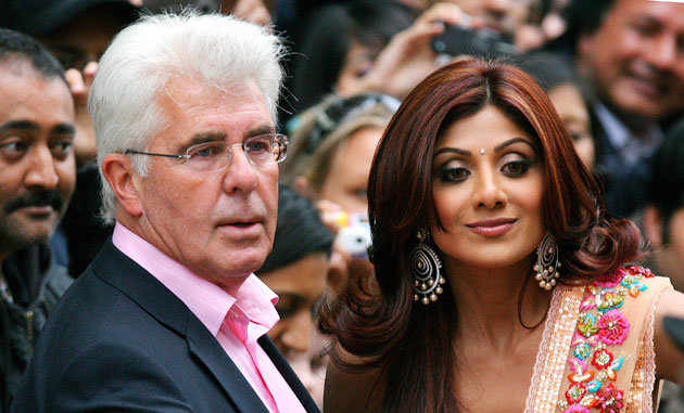 Max Clifford: Indian actress Shilpa Shetty and Max Clifford