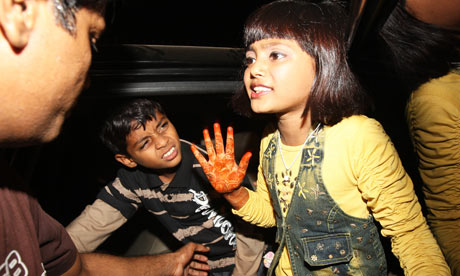 Slumdog Millionaire child actors Mohammed Azharuddin Ismail and Rubina Ali