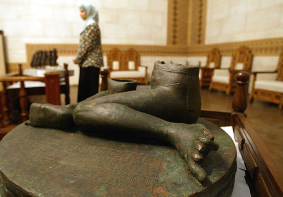 Baghdad museum : The Bassetki Statue, (around 2300 B.C.) is on display in Baghdad's Museum