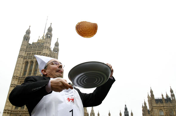 Pancake race: Parliamentary Pancake Race