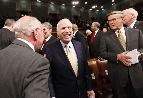 Barack Obama address: John McCain prior to Barack Obama's address