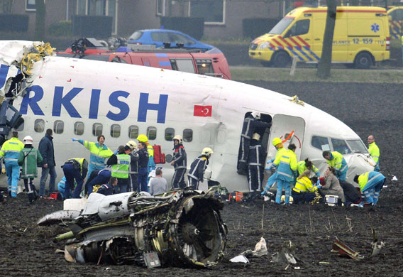 Turkish plane crash: The plane broke into three parts when it hit the ground next to the runway