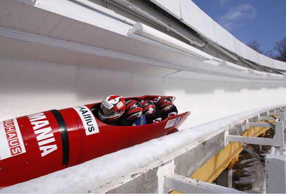 24sport: Romania's four-man bobsled team