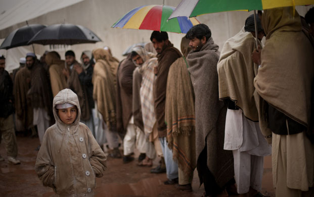 27 February 2009: Peshawar, Pakistan: Displaced people from the tribal region of Bajur