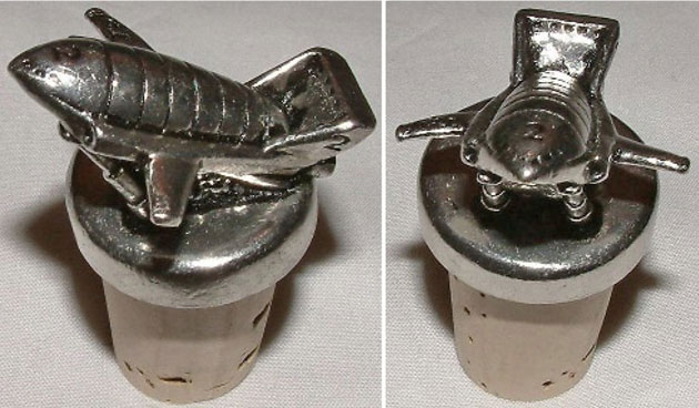 Gallery Thunderbirds auction: Pewter Thunderbird 2 Bottle Stopper